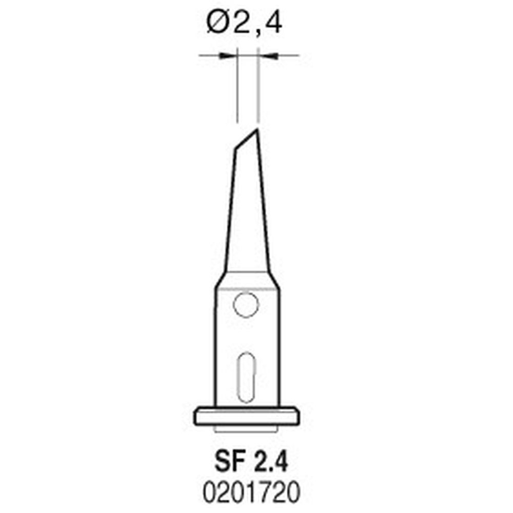 Наконечник JBC SF 2.4 (0201720) для SG1070 (скошенный 2,4 мм)