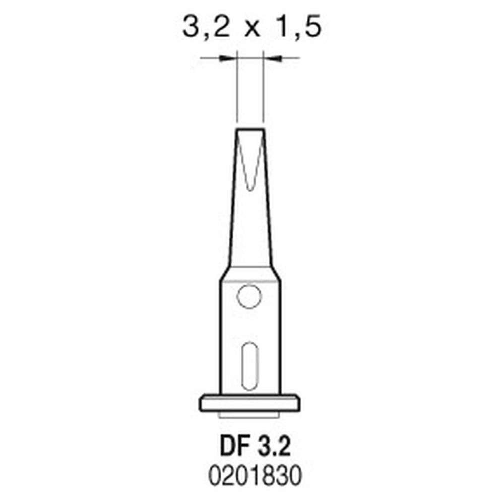 Наконечник JBC DF 3.2 (0201830) для SG1070 (клиновидный 3,2 х 1,5 мм)