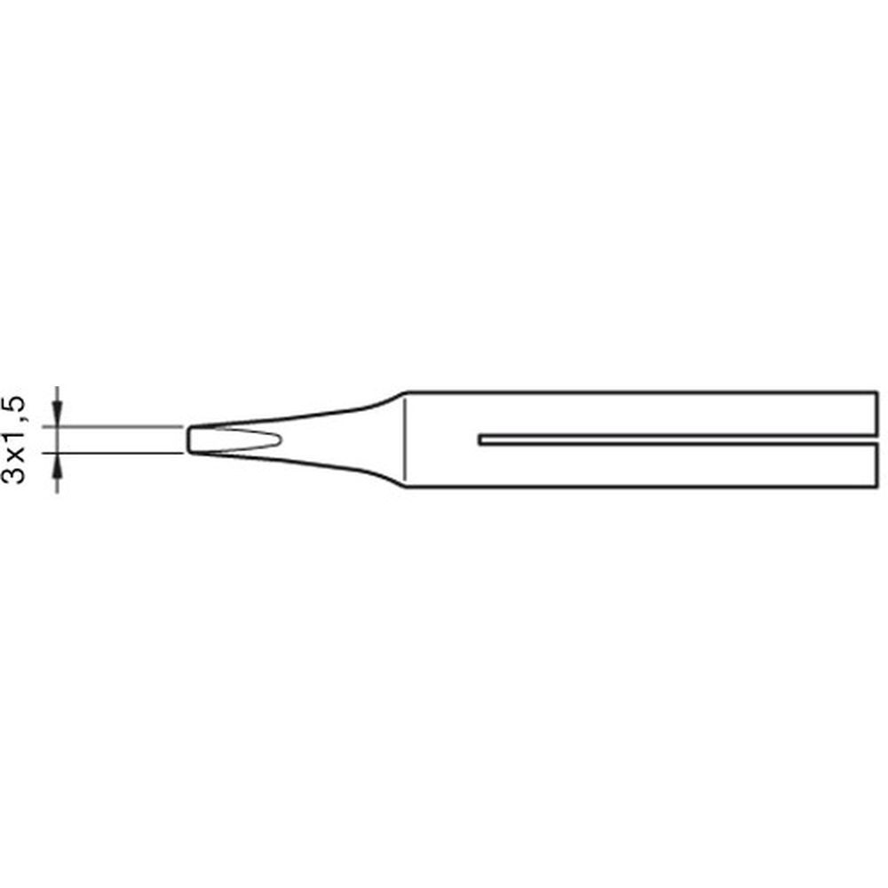 Наконечник JBC T-25D (0650606) для 65ST (клиновидный 3,0 х 1,5 мм)