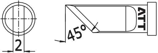 Atten T800-K. Наконечник для ST-100, ножевидный 5.0мм