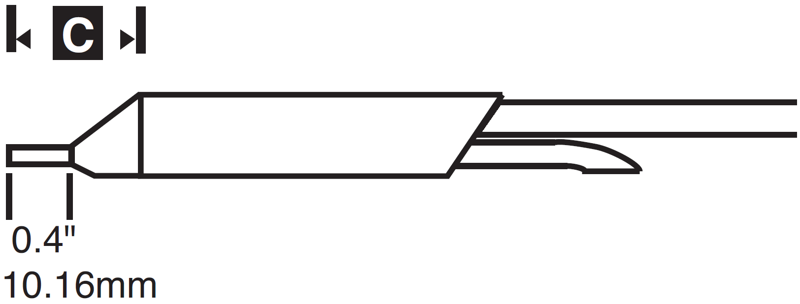 METCAL STDC-805L. Наконечник для MX-DS, удлиненный, диам. отв. 1.27мм
