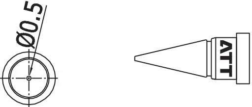 Atten T800-0.5i. Наконечник для ST-100, конус 0.5мм