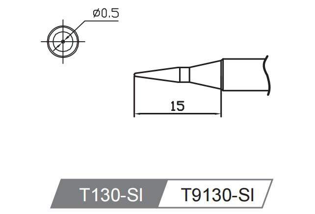 Картридж-наконечник Atten T9130-Si для ST-1509, конус удлиненный 0.5 х 15мм