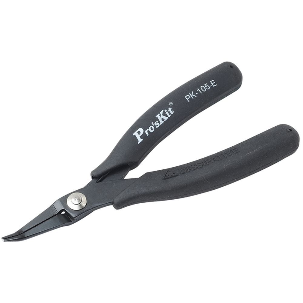 Длинногубцы с загнутыми носами антистатические ProsKit 1PK-105-E (140 мм.)
