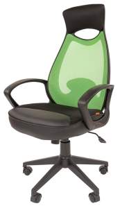 Офисное кресло CHAIRMAN 840, экокожа/ткань TW/сетчатый акрил, зеленый