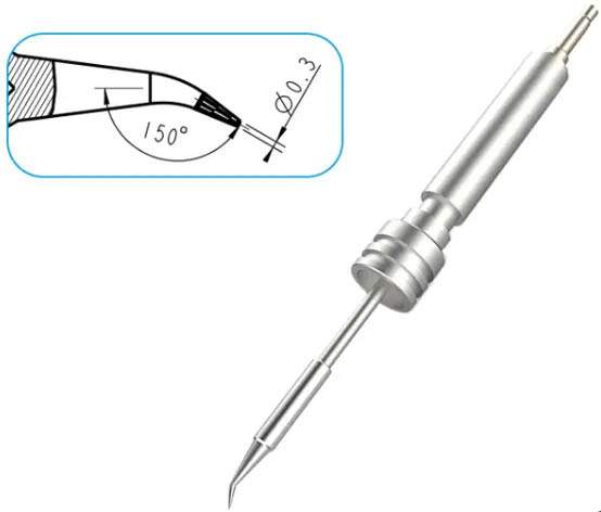 Atten T950-0.3iS. Картридж-наконечник для ST-1509, конус изогнутый 0.3 x 11мм