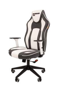 Геймерское кресло CHAIRMAN GAME 23, экокожа,  серый/белый