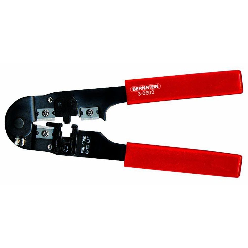 Bernstein 3-0603. Многофункциональный кримпер для резки, зачистки и обжатия проводов 8P8C / RJ-45
