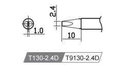 Atten T130-2.4D. Картридж-наконечник для GT-Y130, клиновидный 2.4 х 10мм