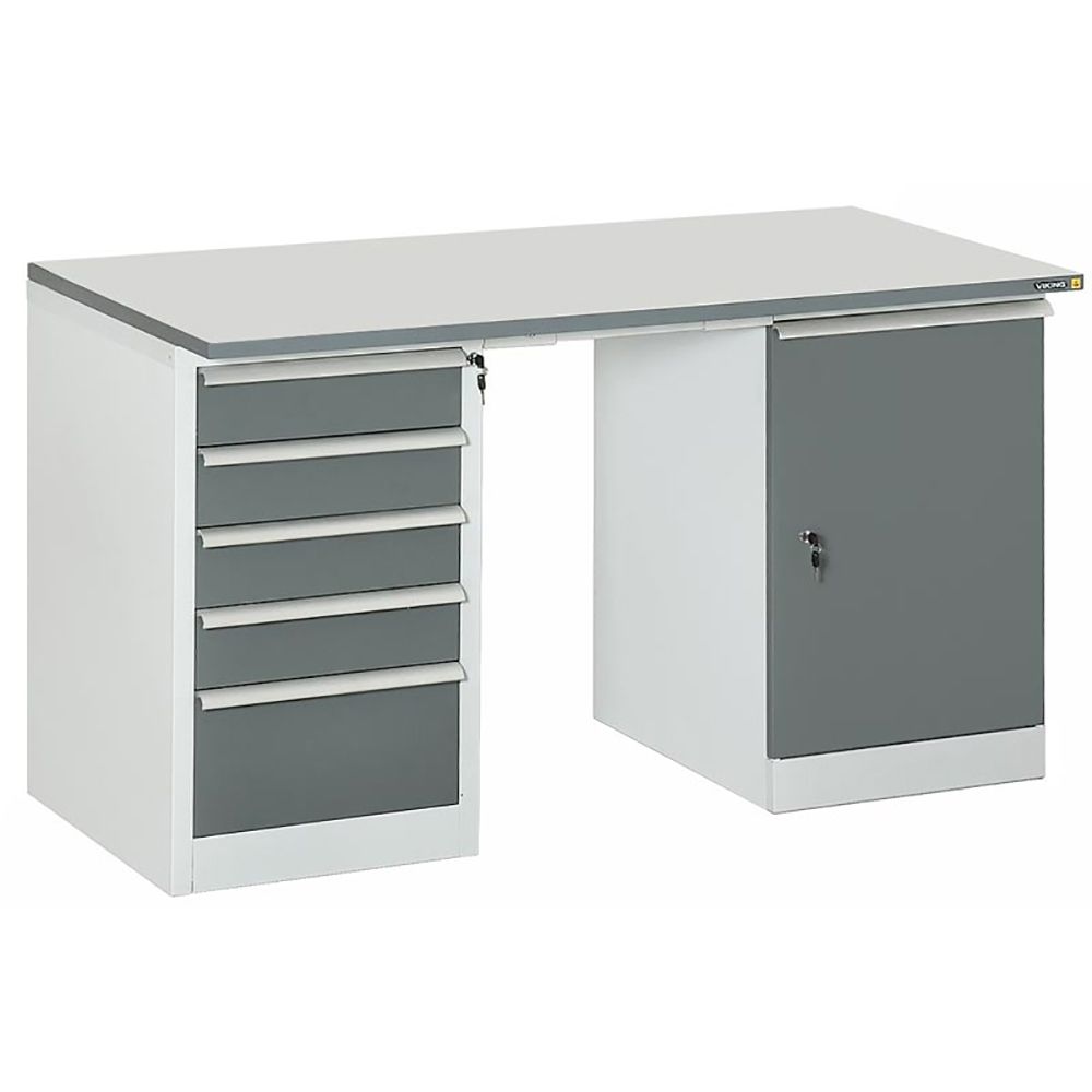 Стол рабочий лабораторный Констант СР-15-7-ДР-05+ТМБ-01 с тумбой и драйвером