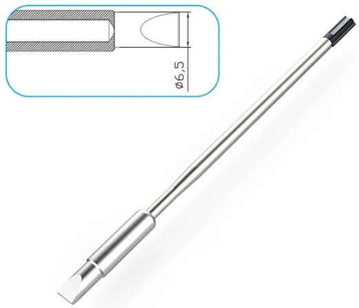 Atten T150-6.5D. Картридж-наконечник для GT-Y150, клиновидный 6.5 х 12мм