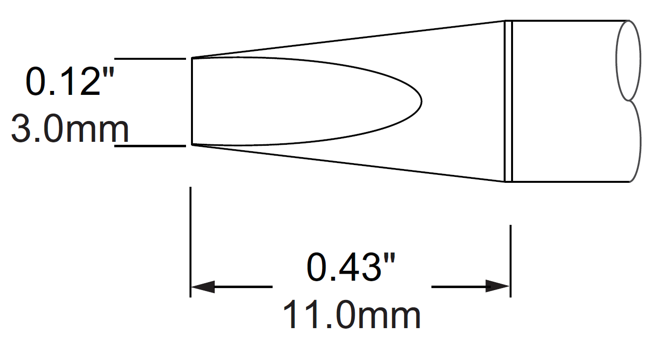 METCAL SFP-CH30. Картридж-наконечник для MFR-H1, клин 3.0х11мм