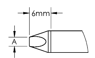METCAL GTC-CH0040P. Картридж-наконечник GTC клин, PWR, 4.0X6.0MM, 60град