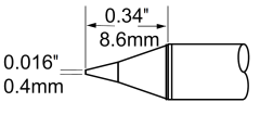 Картридж-наконечник METCAL SFP-CN04 для MFR-H1, конус 0.4х8.6мм