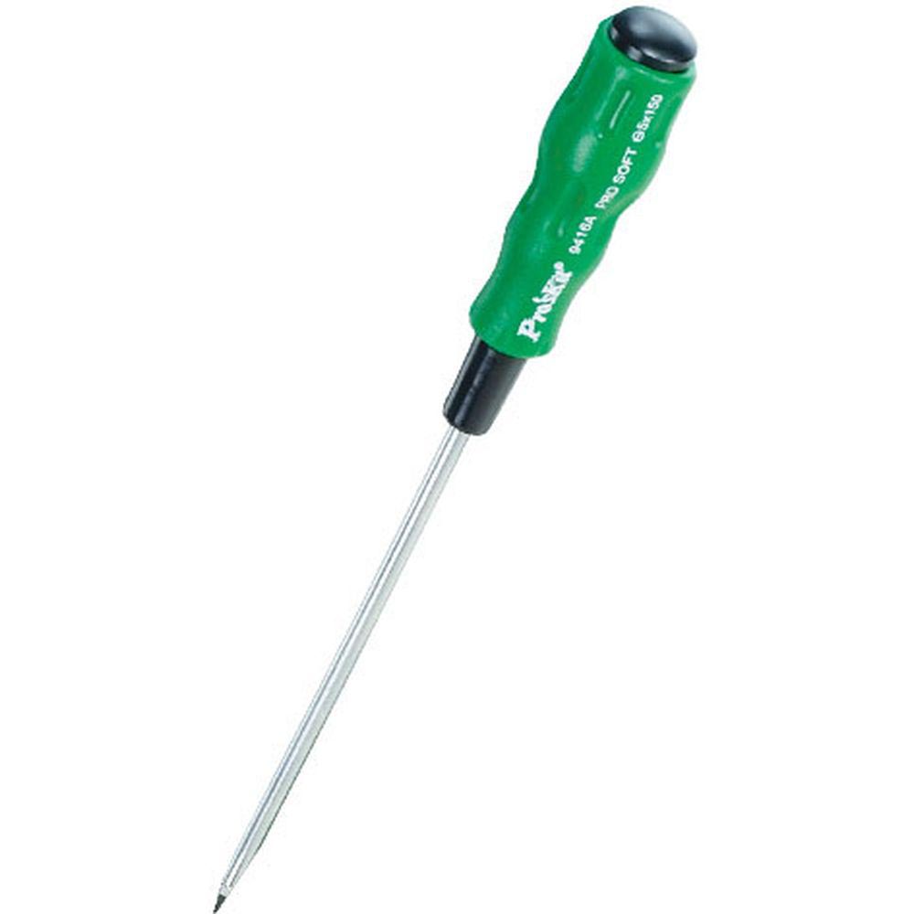 Прецизионная шлицевая отвертка ProsKit 89416A (5.0х150) с мягкой рукояткой