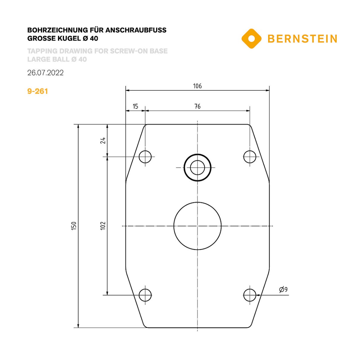 Bernstein 9-261. Основание для тисков SPANNFIX бежевый (крепление - платформа)