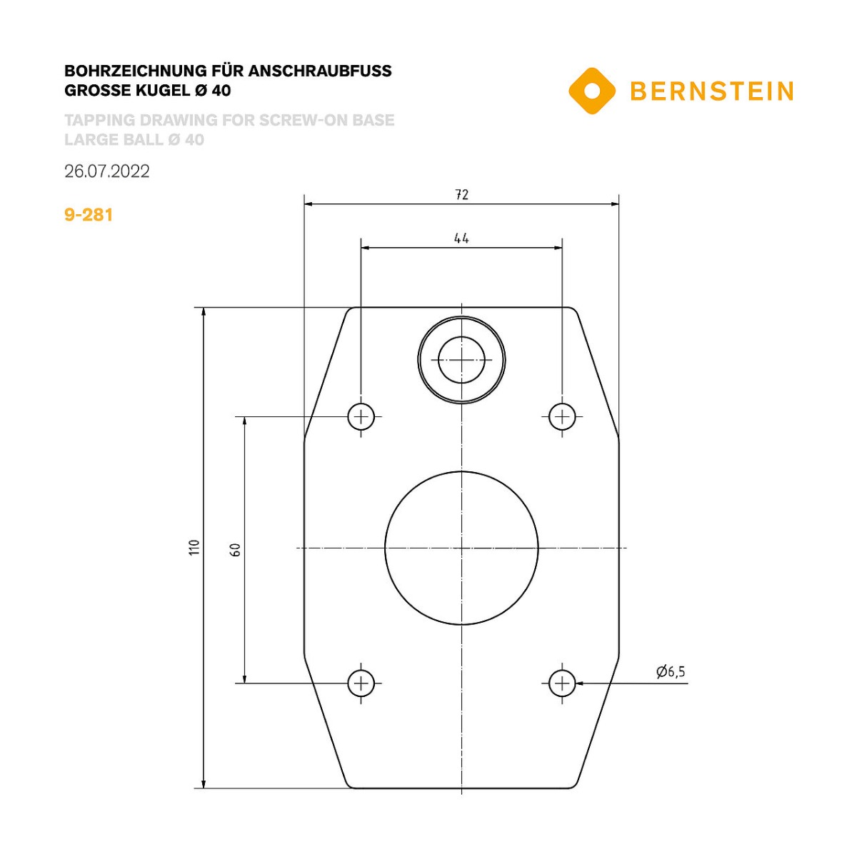 Bernstein 9-281 Основание для тисков SPANNFIX бежевый (крепление - платформа)