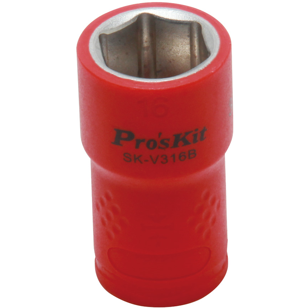 Изолированная 3/8 дюйма торцевая головка  Proskit SK-V316B 16 мм (1000 В - VDE)