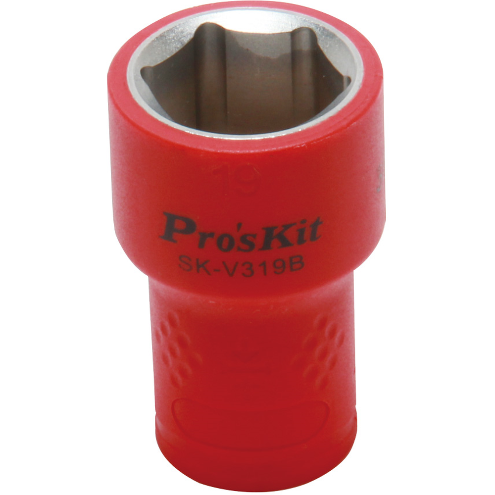 Изолированная 3/8 дюйма торцевая головка  Proskit SK-V319B 19 мм (1000 В - VDE)