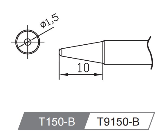 Atten T9150-B. Картридж-наконечник для ST-1509, конус 1.5мм