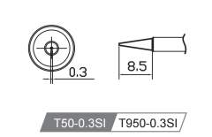 Atten T50-0.3Si. Картридж-наконечник для GT-Y50, конус 0.3 х 8.5мм