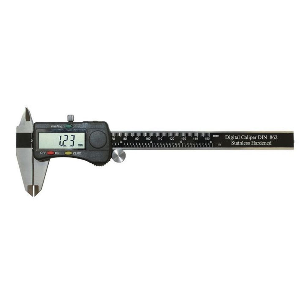 Bernstein 7-511. Цифровой штангенциркуль с большим дисплеем DIN 862 в пластиковом корпусе 150 мм