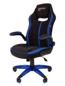 Геймерское кресло CHAIRMAN GAME 19, ткань, черный/синий NEW