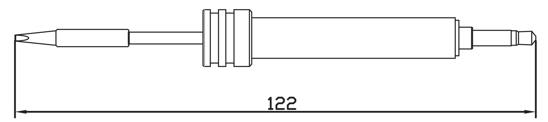 Atten T50-3.0D. Картридж-наконечник для GT-Y50, клиновидный 3.0 х 9мм