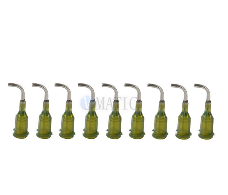 VMATIC VCW1405090. Наконечник дозатора TE 14G X 1/2" OLIVE BENT 90 DEG DIAM 1.55 x 2.10MM (50шт)