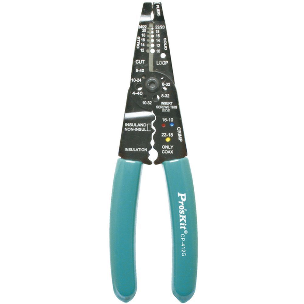 Усиленные клещи для обжима и зачистки ProsKit CP-412G