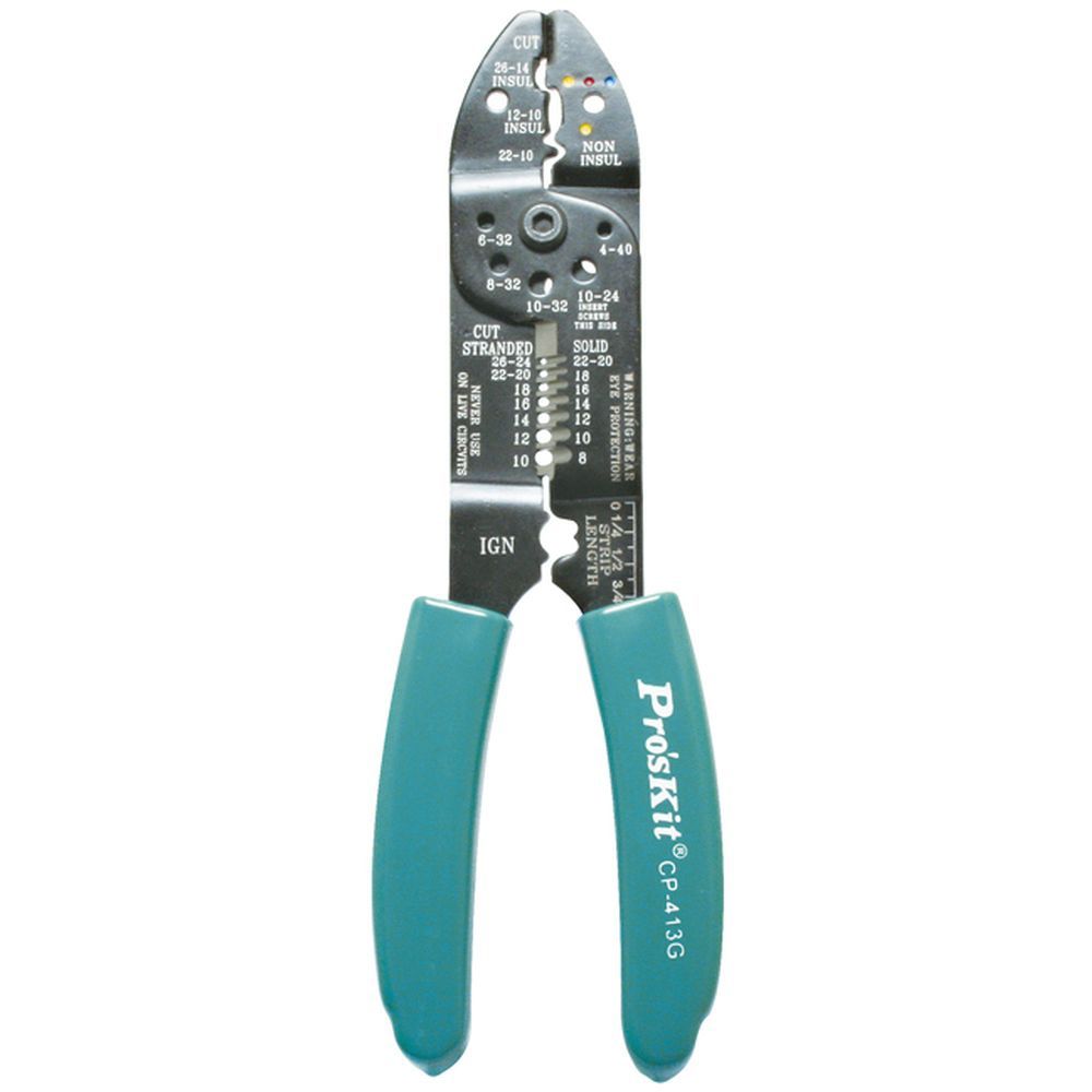 Усиленные клещи для обжима и зачистки ProsKit CP-413G