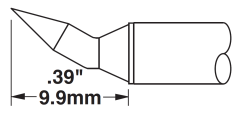 METCAL CVC-7CH0018R. Картридж-наконечник для СV/MX, клин изогнутый 1.78х9.9мм (замена STTC-198)