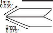 METCAL SCV-DRK45A. Наконечник для PS900, ножевидный 4.5х15.1мм