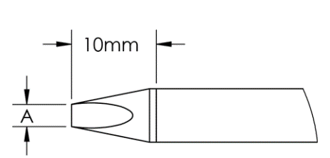 METCAL GTC-CH0060S. Картридж-наконечник GTC клин, 6.0X10.0MM, 40град