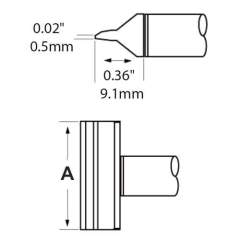 METCAL CCV-BL500. Наконечник 50мм (2")