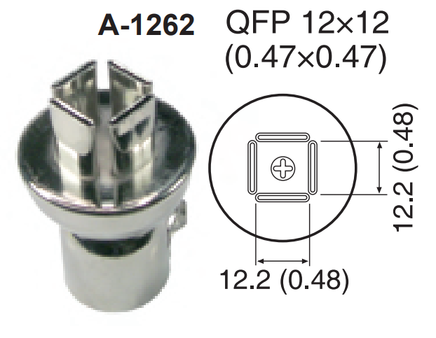 Atten A-1262 ROHS. Насадка-сопло A1262, QFP 12x12мм