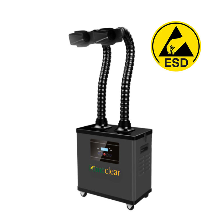Дымоуловитель антистатический FUMECLEAR FC-1002 с дымоприемниками 2х75мм