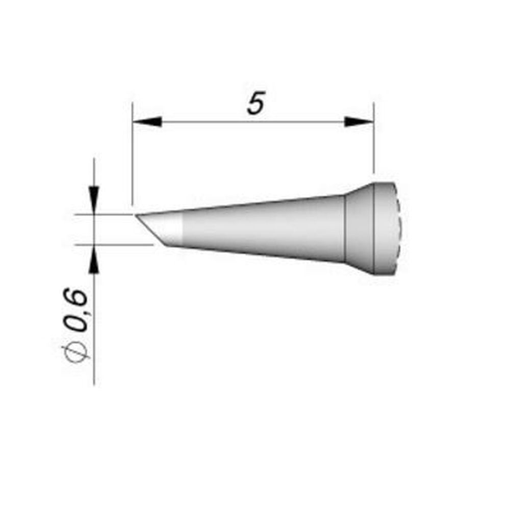 Наконечник JBC C105-109 скошенный 0,6 мм