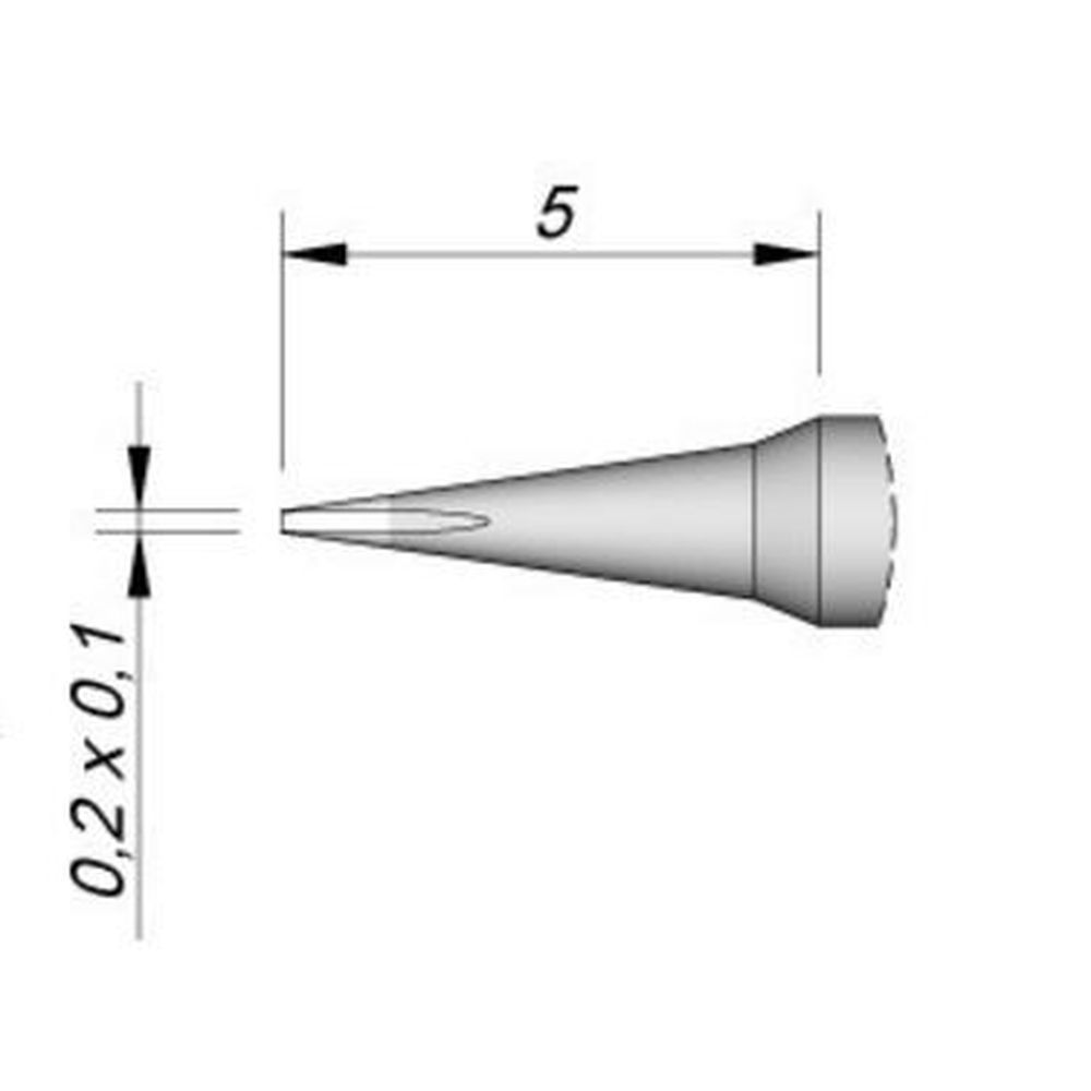Наконечник JBC C105-116 клиновидный 0,2 х 0,1 мм