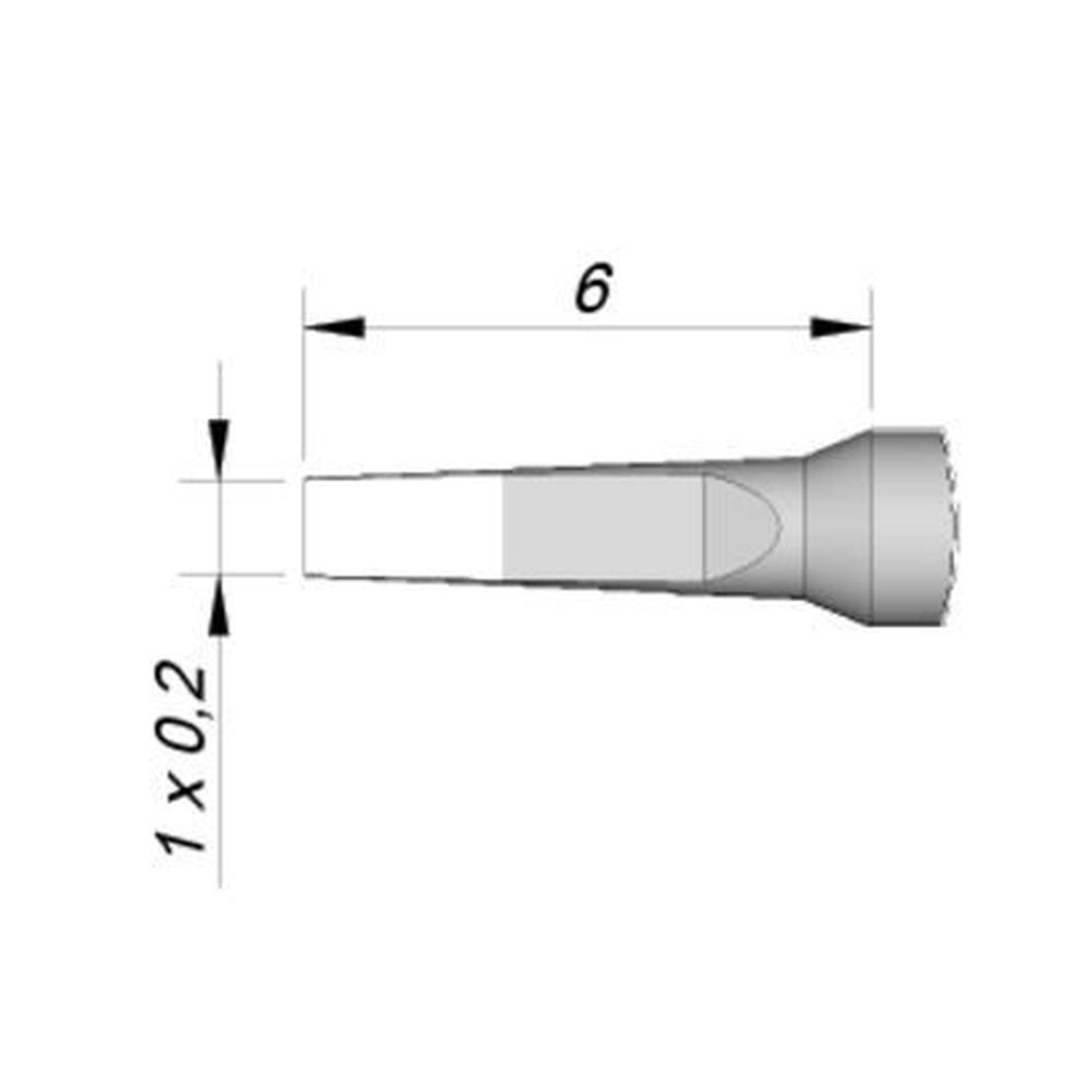 Наконечник JBC C105-125 клиновидный 1,0 х 0,2 мм