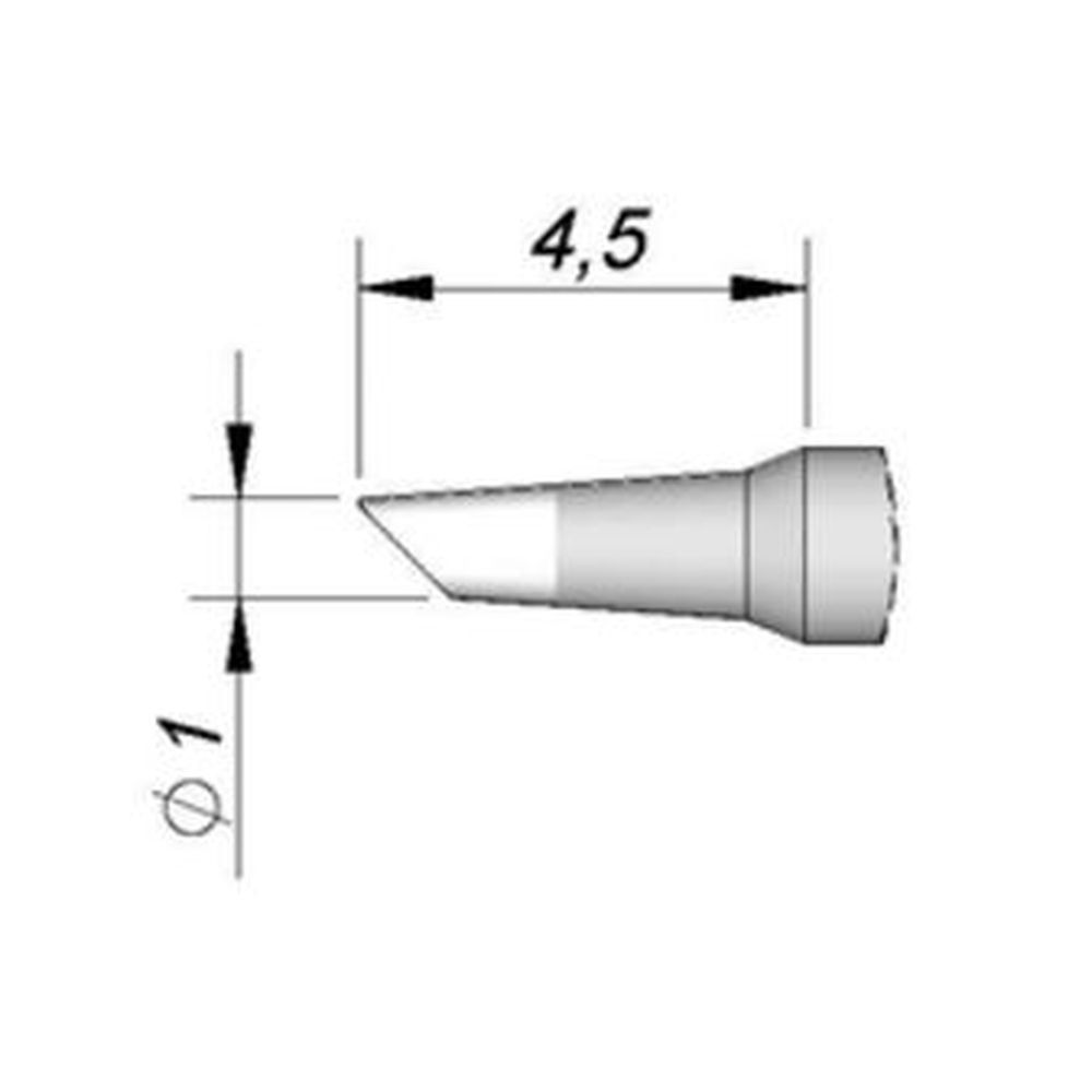 Наконечник JBC C105-127 скошенный 1,0 мм