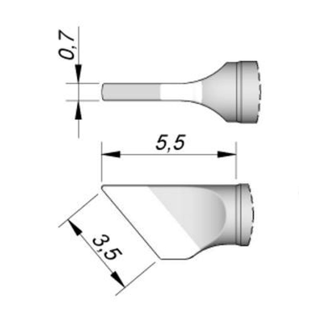 Наконечник JBC C105-211 ножевидный 3,5 х 0,7 мм (высокая теплопередача)