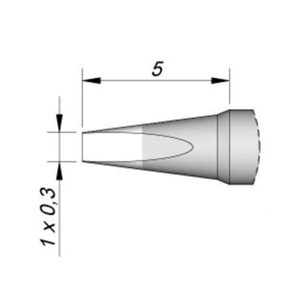 Наконечник JBC C105-213 клиновидный 1,0 х 0,3 мм (высокая теплопередача)