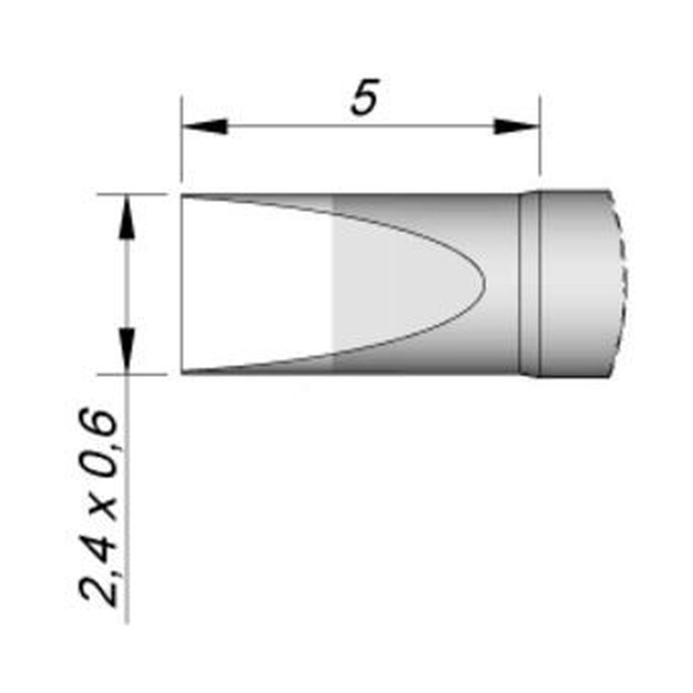Наконечник JBC C105-223 клиновидный 2,4 х 0,6 мм (высокая теплопередача)