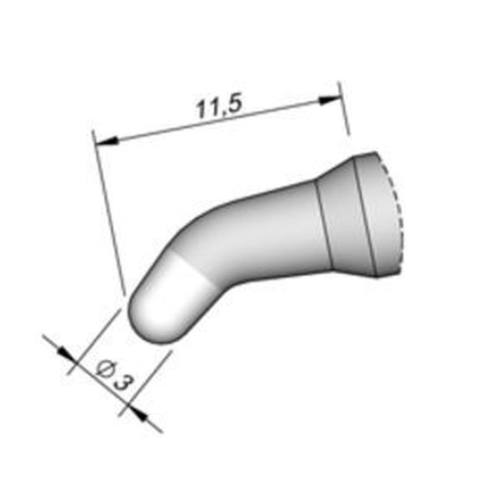 Наконечник JBC C130-416 конический 3,0 мм (изогнутый)