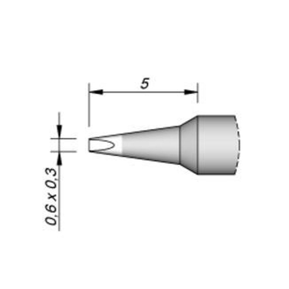 Наконечник JBC C210-021 клиновидный 0,6 х 0,3 мм