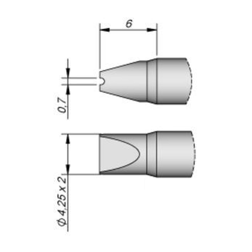Наконечник JBC C245-124 для работы с пластиками 4,3 х 0,7 мм