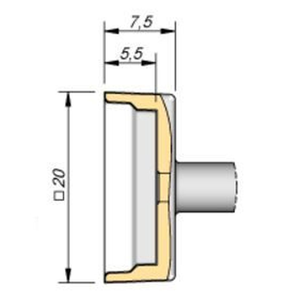 Наконечник JBC C245-227 QFP/PLCC 17,5 x 17,5 мм