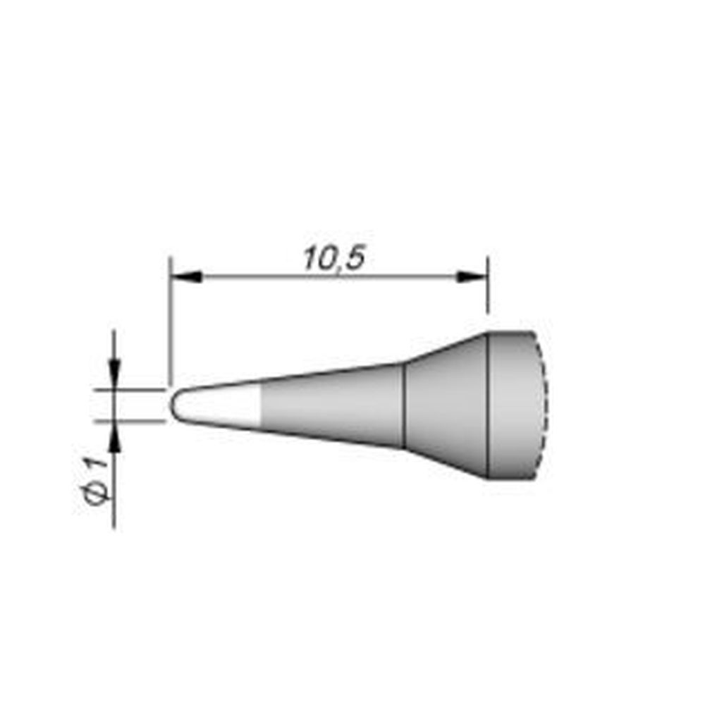 Наконечник JBC C245-803 конический 1,0 мм (удлинённый)