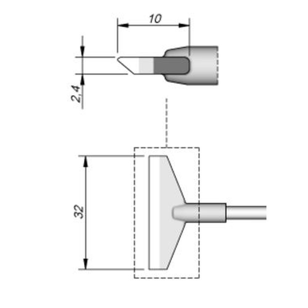 Наконечник JBC C245-949 лопатка 32,0 мм